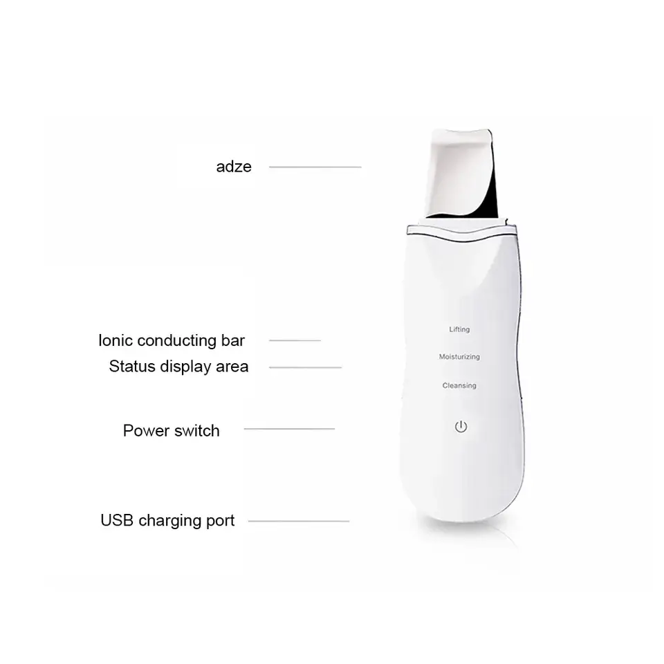 Portable Rechargeable High Frequency Ultrasonic skin scrubber