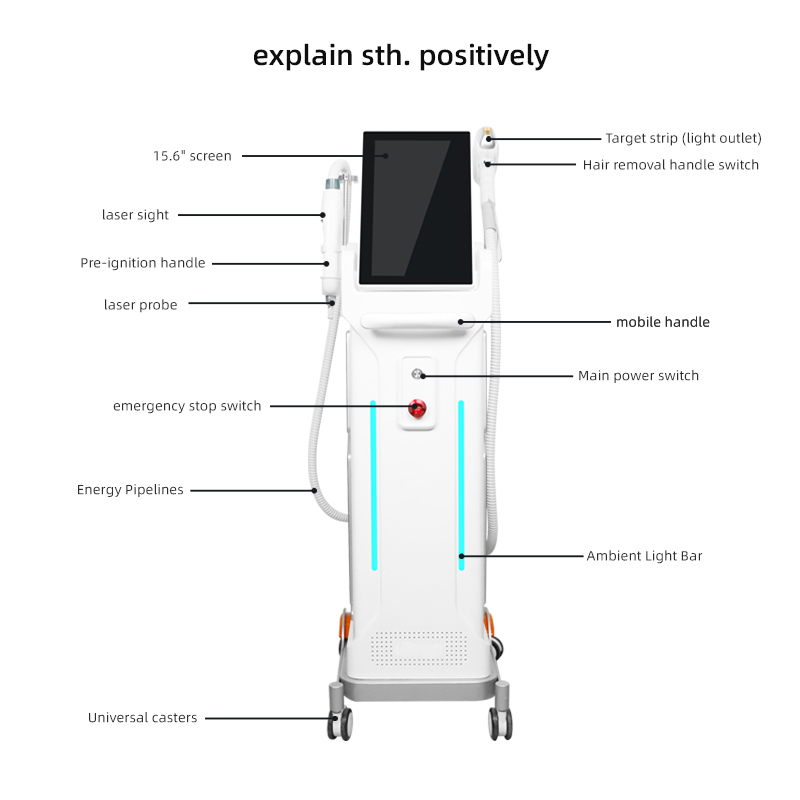New Patent Design Vertical 2000W Laser Hair Removal Machine