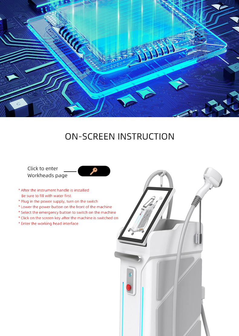 New Patent Design Vertical 2000W Laser Hair Removal Machine