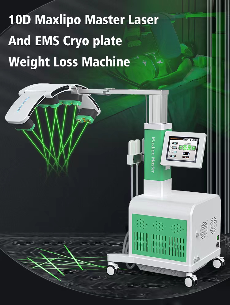 10D Maxlipo Master Laser & EMSCryo plates Weight Loss Machine