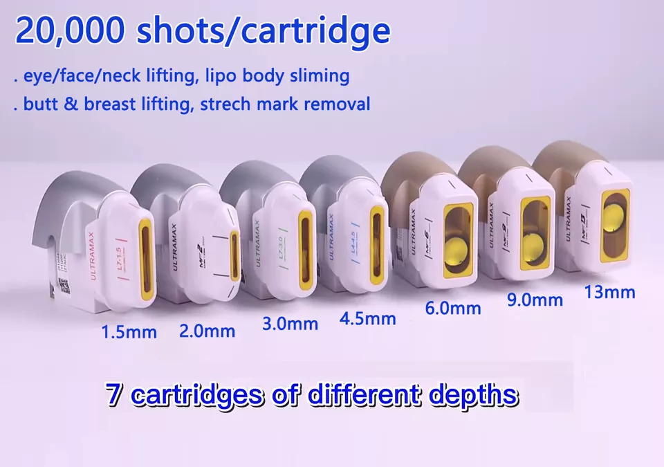 Dual Control 20000 shots cartridges 7D HiFu Machine